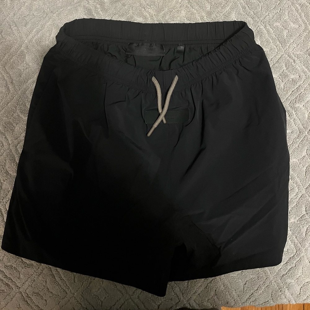 Essentials Black Kids Athletic Shorts with Drawstring